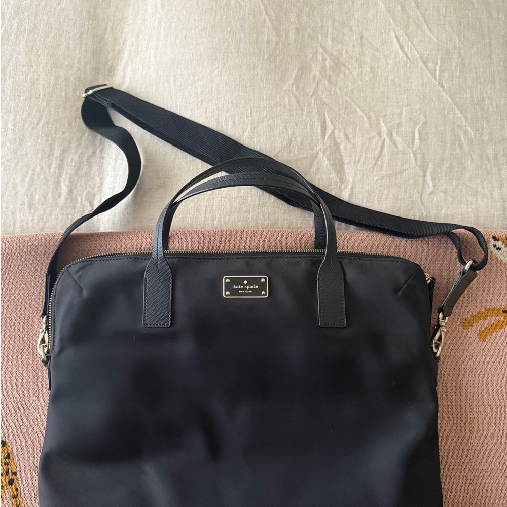 Kate Spade Nylon Laptop Bag – Black – Adjustable Strap